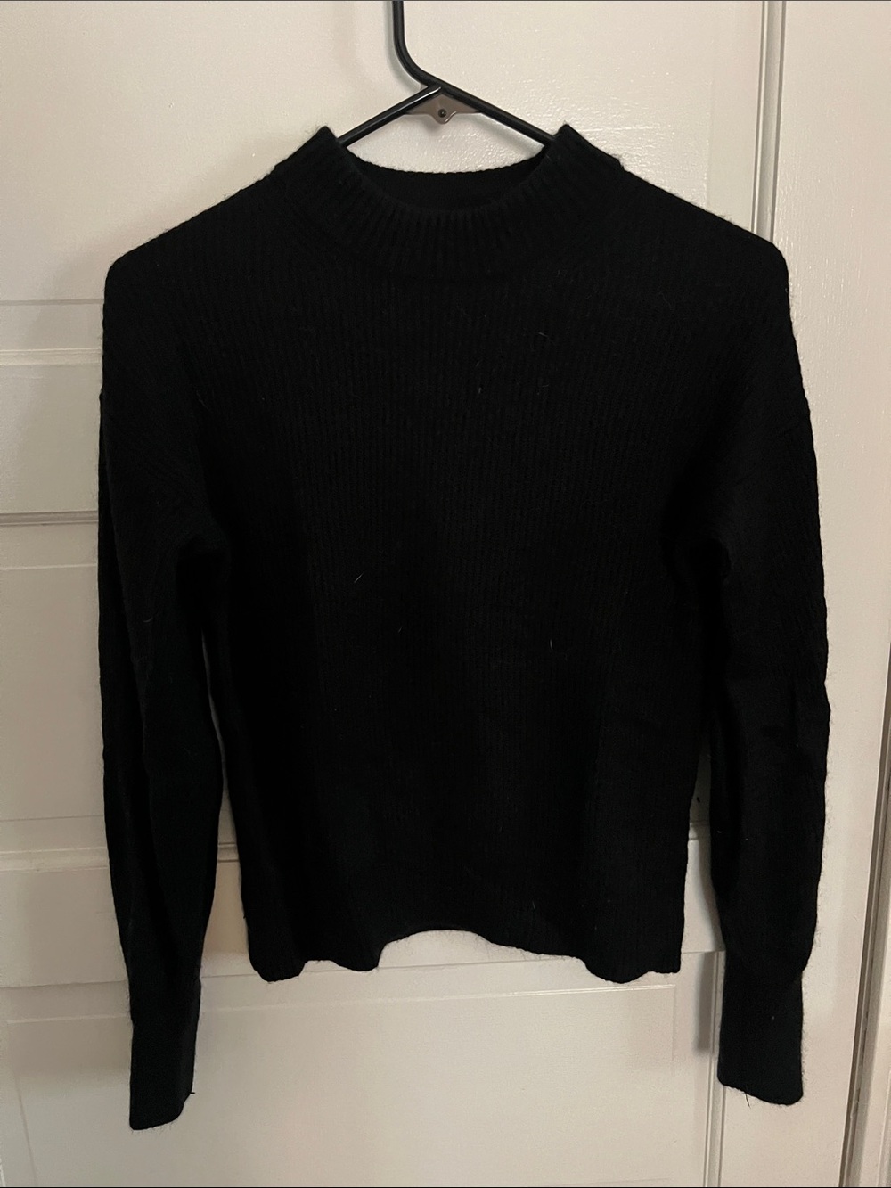 Quince Cashmere Black Crewneck Women's Sweater